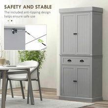 Load image into Gallery viewer, Spaco 17-Tier Kitchen Small Pantry Cabinet with 2 Doors and 6 Adjustable Shelves, Cabinet Pantry, Freestanding 5-Tier Shelving Pantries