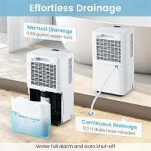 Load image into Gallery viewer, 32 Pint Dehumidifier with 3.3FT Drain Hose, 24H Timer &amp; 3 - Color Indicator, 2000 Sq.Ft Portable Dehumidifier for Basement, Bedroom, Bathroom