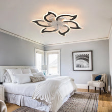 Load image into Gallery viewer, Garwarm Dimmable Ceiling Fan with Light and Remote Control, 27" Small Flush Mounted Ceiling Fan