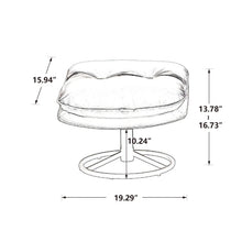 Load image into Gallery viewer, Velvet Swivel Accent Chair with Ottoman, Modern Chaise Lounge Chair with Metal Frame and Footstool, Comfy Armchair Reading Chair