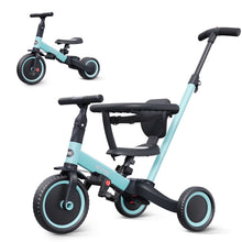 Load image into Gallery viewer, Newyoo TR008 5 - in - 1 Toddler Tricycle with Push Handle, Converts to Balance Bike for 1 - 3 Year Old, Khaki