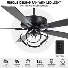 Load image into Gallery viewer, Parrot Uncle 52 - Inch Contemporary Chrome Ceiling Fan with Integrated LED Lights and Remote Control
