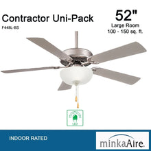 Load image into Gallery viewer, Minka Aire Fans - Contractor II Uni - Pack - 5 Blade Ceiling Fan with Light Kit - 18