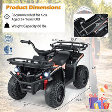 Load image into Gallery viewer, 24V Kids ATV Ride On Quad, Electric 4 Wheeler Toy with 5Mph Max Speed, LED Headlights, Music, Front &amp; Rear Storage for Boys Girls
