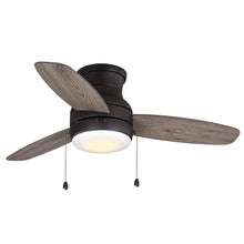 Load image into Gallery viewer, Home Decorators Collection 59344 Ashby Park 44 in. White Color Changing Integrated LED Bronze Ceiling Fan with Light Kit and 3 Reversible Blades