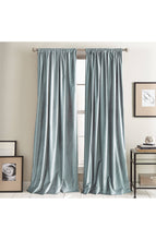 Load image into Gallery viewer, Dkny Modern Knotted Velvet 84" x 50" Window Panel Pair - Aqua
