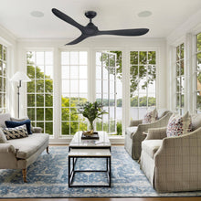Load image into Gallery viewer, 56" 3 - Blade Propeller Ceiling Fan with Remote - Matte Black