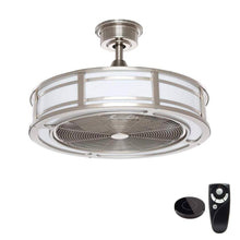 Load image into Gallery viewer, Home Decorators Collection Brette II 23 in LED Brushed Nickel Ceiling Fan with Light and Remote Control works with Google and Alexa AM382A - BN - B