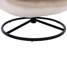 Load image into Gallery viewer, Velvet Swivel Accent Chair with Ottoman, Modern Chaise Lounge Chair with Metal Frame and Footstool, Comfy Armchair Reading Chair
