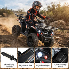 Load image into Gallery viewer, 24V Kids ATV Ride On Quad, Electric 4 Wheeler Toy with 5Mph Max Speed, LED Headlights, Music, Front &amp; Rear Storage for Boys Girls