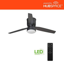 Load image into Gallery viewer, Ossa 52 in. Integrated LED Indoor Matte Black Smart Ceiling Fan with R