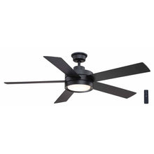 Load image into Gallery viewer, Baxtan 56 in. LED Matte Black Ceiling Fan with Light and Remote Control
