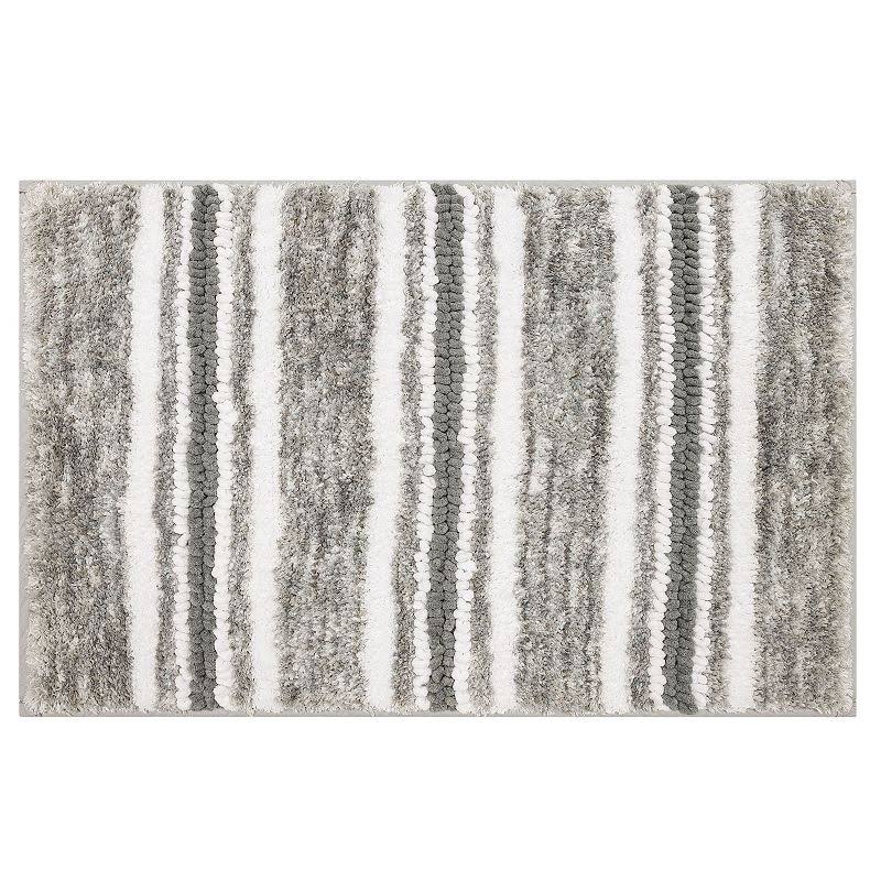 Sonoma Goods for Life Texture Striped Bath Rug - Gray - 23x38