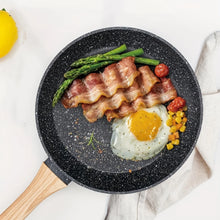 Load image into Gallery viewer, Non - Stick 12 POTS and Pans Set, Cookware Set, Including Frying Pan, Steamer, Silicone Spatula and Tongs - Granite Cooking Set (Black)