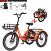 ABORON 3.0 Fat Tire Electric Trike for Senior Foldable E - Bike, 500W Motorized Tricycle Adult 20