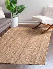 Load image into Gallery viewer, Unique Loom Dhaka Braided Jute Area Rug (8' x 10' - Natural)