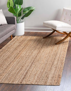 Unique Loom Dhaka Braided Jute Area Rug (8' x 10' - Natural)