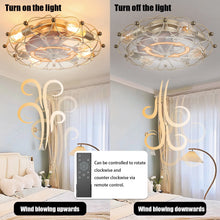 Load image into Gallery viewer, Industrial Cage Ceiling Fan - Low - Profile 7 - Blade Fan with Remote &amp; Light - Modern Rustic Cooling for Small Spaces