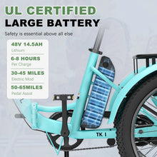 Load image into Gallery viewer, ABORON 3.0 Fat Tire Electric Trike for Senior Foldable E - Bike, 500W Motorized Tricycle Adult 20" Folding 3 Wheel Electric Commute Bike Trike W/48V